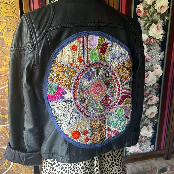 Vintage Miss Sixty Reworked Leather Boho Jacket - Picture 8 of 13